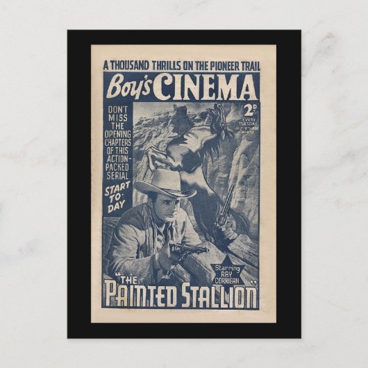 Boys Cinema 1938 - The Painted Stallion Briefkaart (Voorkant)