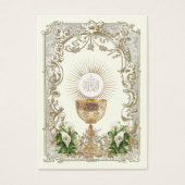 Boy's Communion Catholic Remembrance Holy Card Visitekaartje (Voorkant)