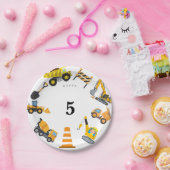 Boys Construction Birthday Party Theme Papieren Bordje (Feest)