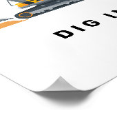 Boys Construction Birthday Party Theme Poster (Hoek)