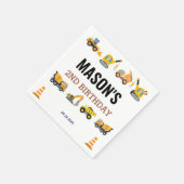 Boys Construction Birthday Party Theme Servet (Hoek)