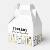 Boy's Construction Builder Toolbox Verjaardag Bedankdoosjes (Achterkant)