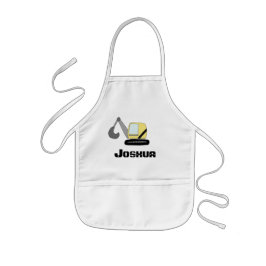 Boys Construction Digger Excavator Doodle en Name Kinder Schort