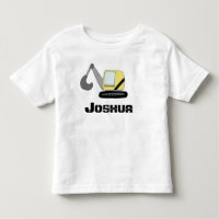 Boys Construction Digger Excavator Doodle en Name