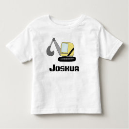 Boys Construction Digger Excavator Doodle en Name Kinder Shirts