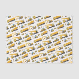 Boys Construction Dump Trucks Party Supply Tissuepapier