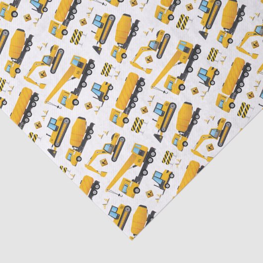 Boys Construction Dump Trucks Party Supply Tissuepapier (Detail)