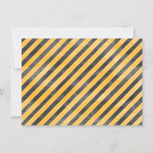 Boys Construction Excavator 1e verjaardag Kaart (Achterkant)