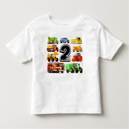 Boy's Construction Truck 2e verjaardag Kinder Shirts