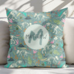 Boys Cool Dinosaur Fossil Pattern Monogram Kinder Kussen<br><div class="desc">Dit coole gepersonaliseerde kinder kussenontwerp heeft een blauw en groen fossielenpatroon van dinosaurussen, met Jurassic planten, Dino skelet botten en andere archeologische illustraties. Er is ook ruimte voor u om uw jongens naam en monogram toe te voegen in grillige typografie. Het perfecte dinosaurus thema cadeau voor elke geschiedenis of dinosaurus...</div>