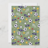 Boys Cool Green Sporty Soccer Kids Birthday Kaart (Achterkant)