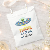 Boys Cool Neon Space Alien Birthday Favor Bedankzakje (Geknipt)