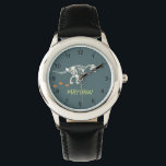 Boys Cool T-Rex Dinosaur Dig Kinderen Horloge<br><div class="desc">Dit coole en moderne jongenshorloge heeft een t-Rex dinosaurusskelet. Het horloge kan worden gepersonaliseerd met de naam van uw kind en heeft duidelijke leesbare nummers. De perfecte prehistorische dinosaurus graven thema cadeau voor elke Dino liefhebber.</div>