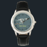 Boys Cool T-Rex Dinosaur Dig Kinderen Horloge<br><div class="desc">Dit coole en moderne jongenshorloge heeft een t-Rex dinosaurusskelet. Het horloge kan worden gepersonaliseerd met de naam van uw kind en heeft duidelijke leesbare nummers. De perfecte prehistorische dinosaurus graven thema cadeau voor elke Dino liefhebber.</div>