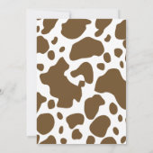 Boys Cowboy Koe Print Baby shower Kaart (Achterkant)