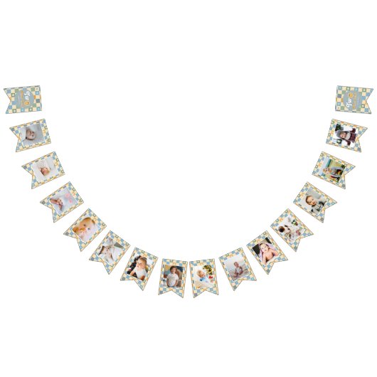 Boys Cute 2nd Birthday Milestone Photo  Vlaggetjes (Alle)