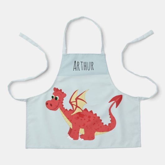 Boys Cute and Magical Red Welsh Dragon Kinder Schort (Voorkant)