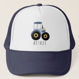 Boys Cute Blue Boerderij Tractor en Name Kinder  Trucker Pet