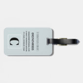 Boys Cute Blue Kids Airplane Travel Bagagelabel (Achterkant horizontaal)