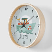 Boys Cute Blue Nautical Ocean Boat Baby Nursery (Hoek)