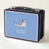 Boys Cute Blue Ocean Hammerhead Shark (Achterkant)