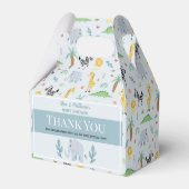Boys Cute Blue Oerwoud Safari Elephant Baby shower Bedankdoosjes (Voorkant Zijde)