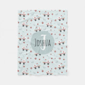 Boys Cute Blue Paramedic Ambulance Pattern Kinder Fleece Deken (Voorkant)