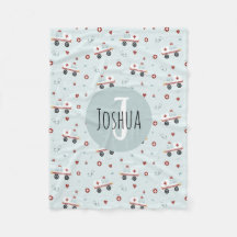 Boys Cute Blue Paramedic Ambulance Pattern Kinder