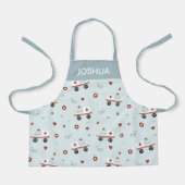 Boys Cute Blue Paramedic Ambulance Pattern Kinder Schort (Voorkant)