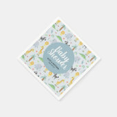 Boys Cute Blue Safari Pattern Baby shower Servet (Hoek)