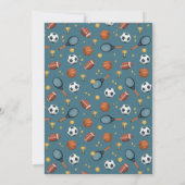 Boys Cute Blue Sports Superstar Kinder 2e verjaard Kaart (Achterkant)