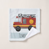 Boys Cute Blue Transport Pattern Kinder Bad Handdoek (Wasdoekje)