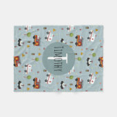 Boys Cute Blue Transport Pattern Kinder Fleece Deken (Voorkant (Horizontaal))