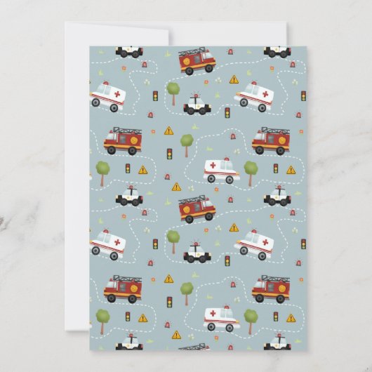 Boys Cute Blue Transport Toddler Birthday Kaart (Achterkant)