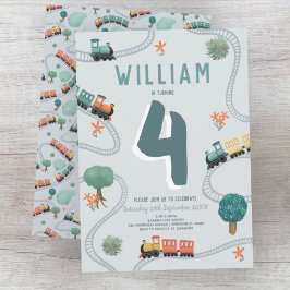 Boys Cute Blue Travel Kids Birthday Kaart