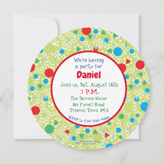 Boys Cute Dinosaur, 4e verjaardag Kaart (Achterkant)