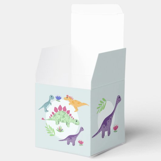 Boys Cute Dinosaur T-Rex Baby shower Bedankdoosjes (Geopend)