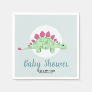 Boys Cute Elegant Blue Dinosaur Baby shower Servet