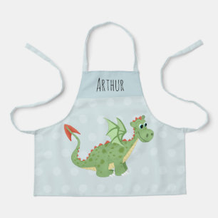Boys Cute en Magical Green Dragon Kinder Schort