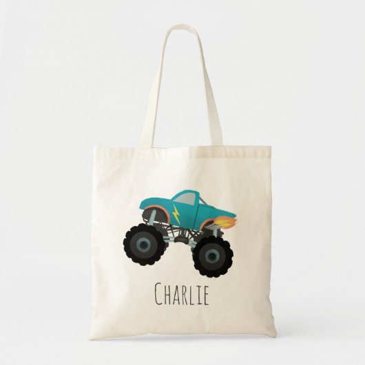 Boys Cute en Modern Blue Truck Kinder Tote Bag (Voorkant)