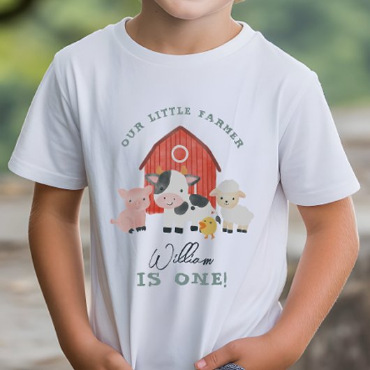 Boys Cute Farm Animal Kids Birthday