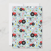 Boys Cute Farm Animals Tractor Baby shower Bedankkaart (Achterkant)