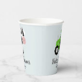 Boys Cute Farm Animals Tractor Baby shower Papieren Bekers (Rechts)