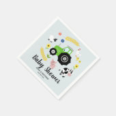 Boys Cute Farm Animals Tractor Baby shower Servet (Hoek)