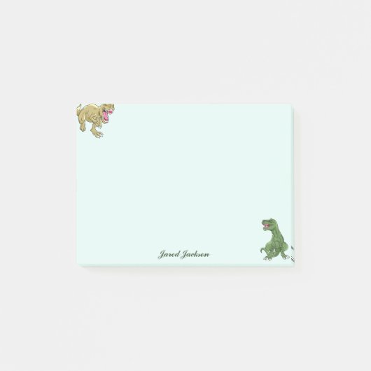 Boys Cute Funny Animal Dinosaur Post-it® Notes (Voorkant)