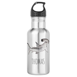 Boys Cute Gray Ocean Kinder Hammerhead Shark Schoo Waterfles