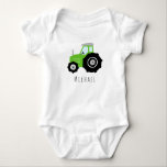 Boys Cute Green Boerderij Tractor and Name Romper<br><div class="desc">Dit schattige en grillige ontwerp heeft een groene boerderijen tractor en kan worden gepersonaliseerd met de naam van uw babyjongen. Het perfecte baby shower cadeau voor de opkomende boeren!</div>
