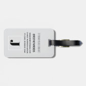 Boys Cute Grey Black Kids Airplane Travel  Bagagelabel (Achterkant horizontaal)