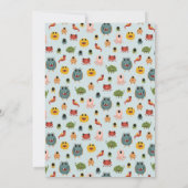 Boys Cute Modern Colorful Monster Baby shower Kaart (Achterkant)