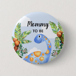 Boys Cute Oerwoud Dinosaur Mam... om Baby shower t Ronde Button 5,7 Cm